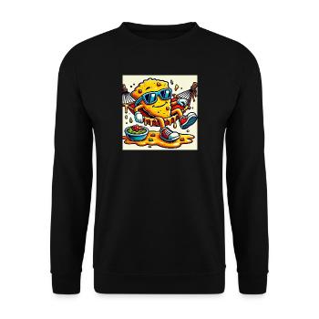 Nacho Every Day – Chill Snack Vibes - Unisex Sweatshirt - black - Front - Alina (178cm) & Michal (187cm)