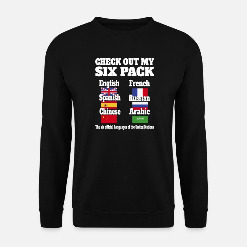 Sprachen Sixpack - Unisex Pullover - Schwarz
