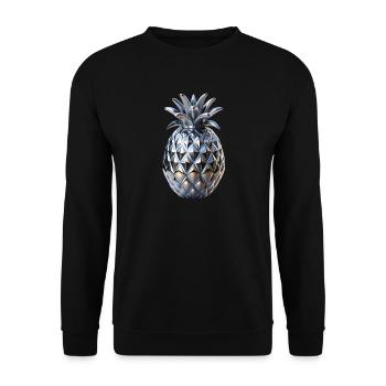Chrome Pineapple - Unisex Sweatshirt - black - Front - Alina (178cm) & Michal (187cm)