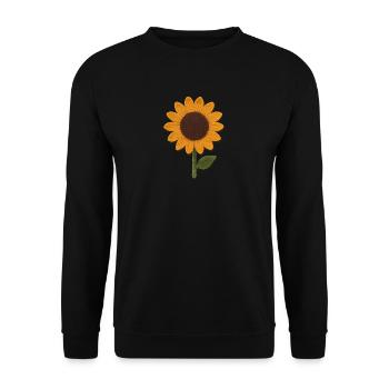 Felt Sunflower Texture Art - Unisex Sweatshirt - black - Front - Alina (178cm) & Michal (187cm)