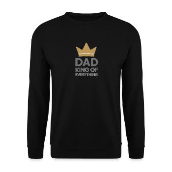 Dad King of Everything - Unisex Sweatshirt - black - Front - Alina (178cm) & Michal (187cm)