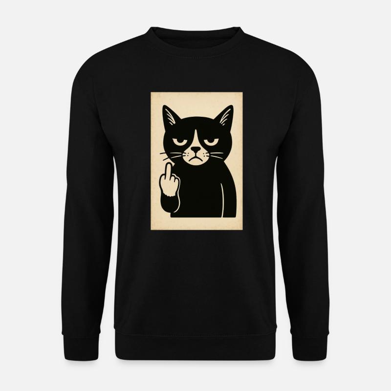 Grumpy Kitten - Unisex Sweatshirt - black