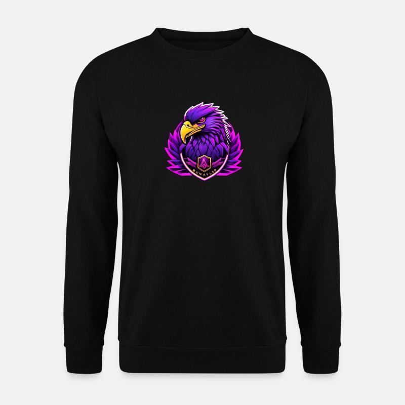 Futuristic eagle with neon accents - Unisex Sweatshirt - black