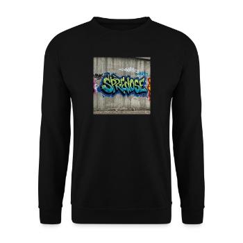 Graffiti Expression T-Shirt - Sweat-shirt Unisexe - noir - Devant - Alina (178cm) & Michal (187cm)