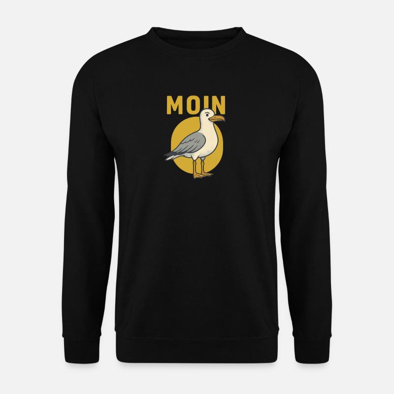Moin Möwe - Unisex Pullover - Schwarz