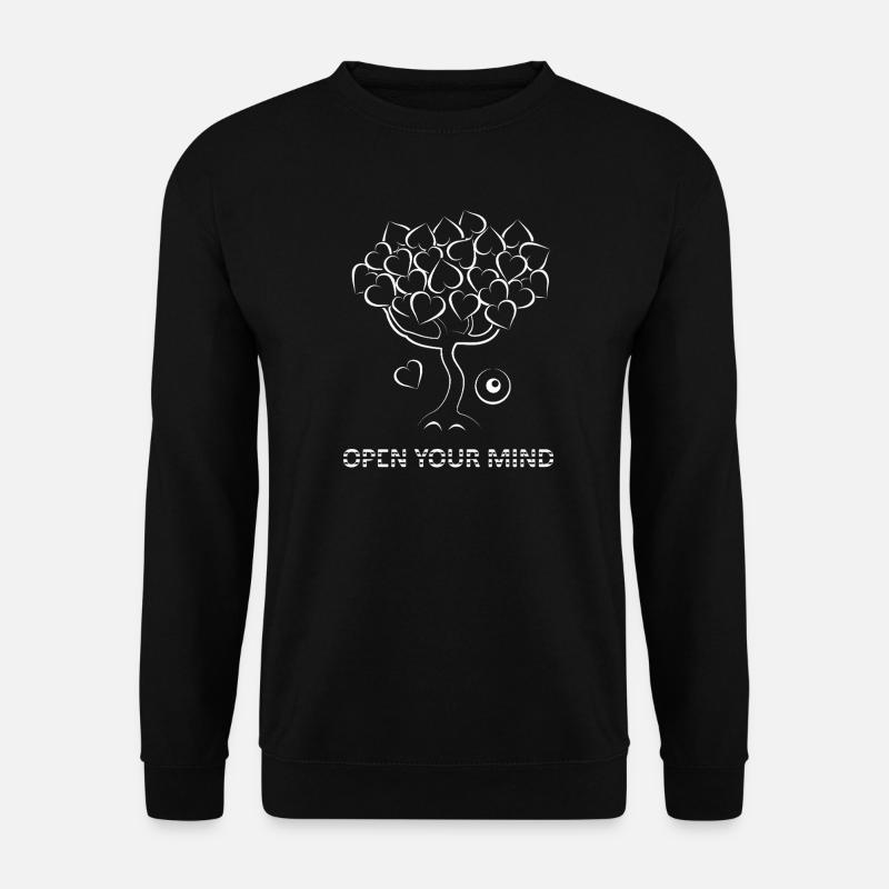 Öffne deinen Gedankenbaum - Unisex Pullover - Schwarz