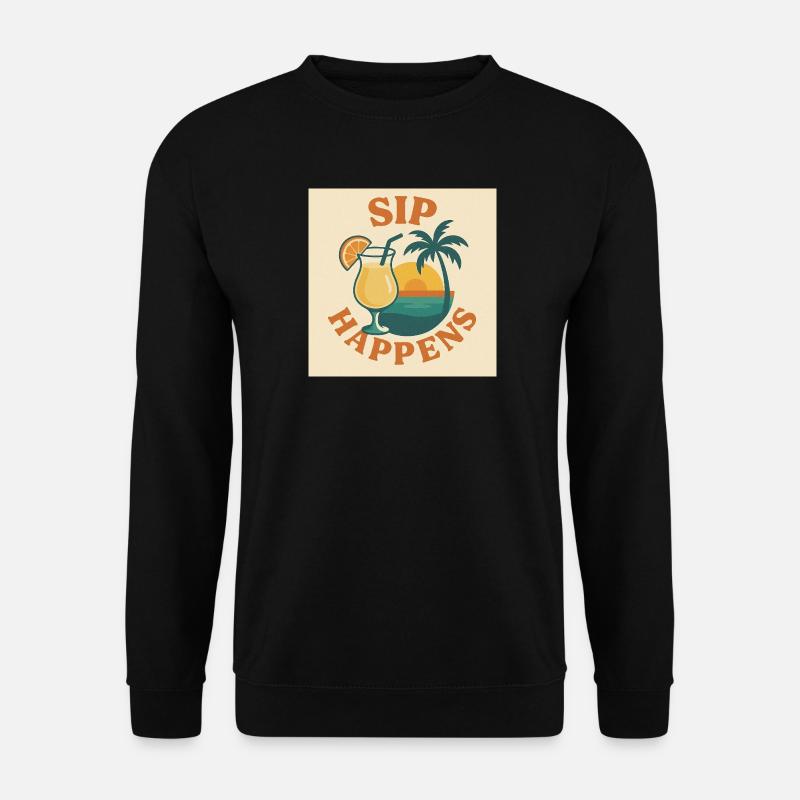 Sip Happens - Unisex Pullover - Schwarz