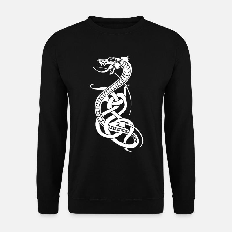 Unendliche weiße Schlange - Unisex Pullover - Schwarz