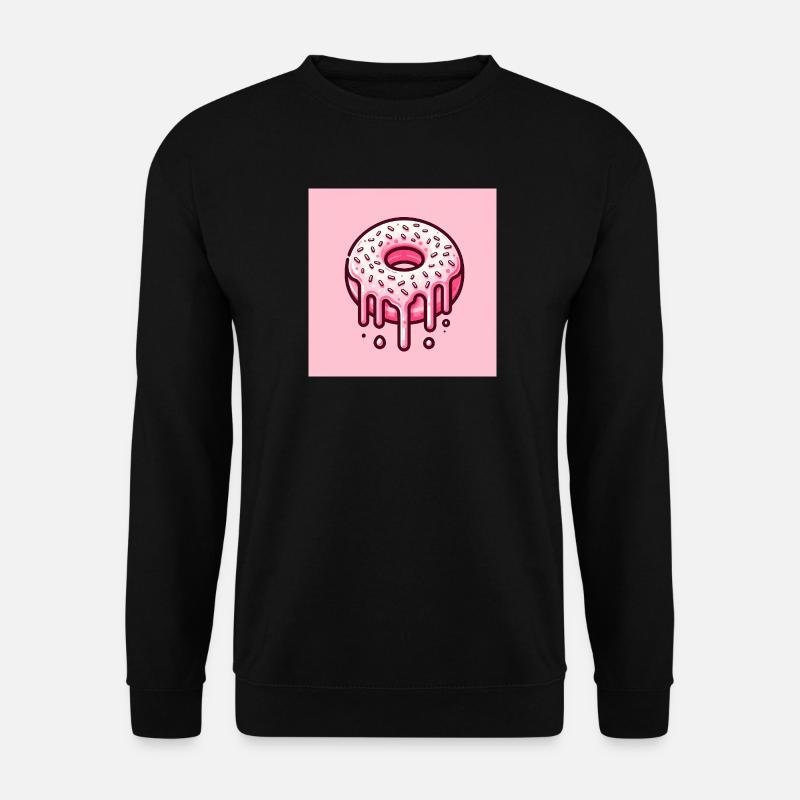 212002147_347707337_Pinker_Donut - Unisex Pullover - Schwarz