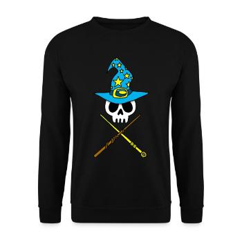 Wizard's Skull - Unisex Sweatshirt - black - Front - Alina (178cm) & Michal (187cm)