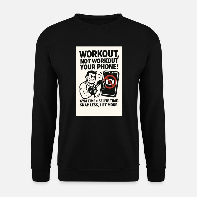 Weniger schnappen, mehr heben - Unisex Pullover - Schwarz