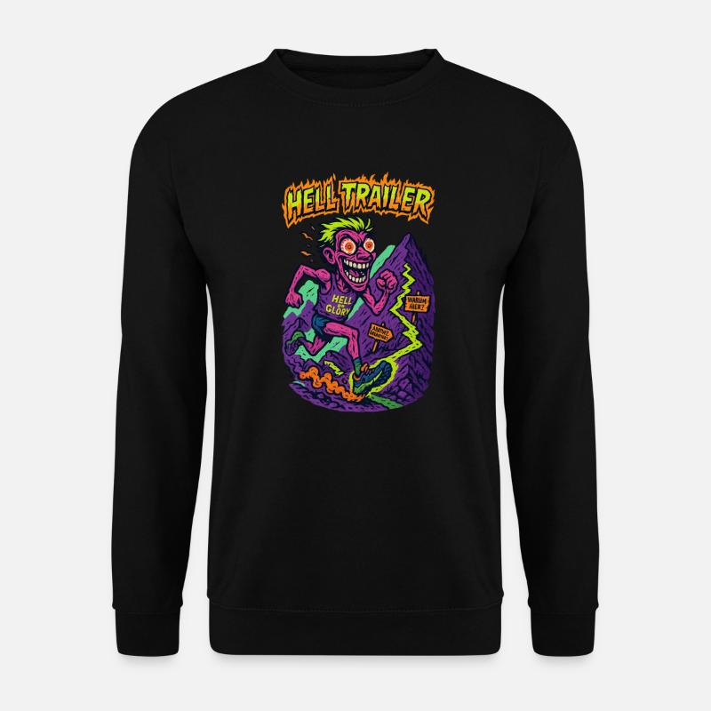 Hell Trailer Abenteuer-Design - Unisex Pullover - Schwarz