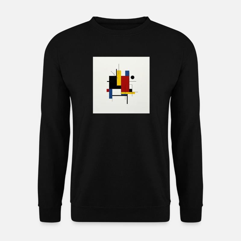 Farbenfrohe geometrische abstrakte Komposition - Unisex Pullover - Schwarz