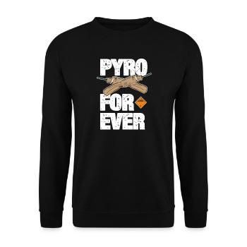 Pyro For Ever avec Trueno - Sweat-shirt Unisexe - noir - Devant - Alina (178cm) & Michal (187cm)