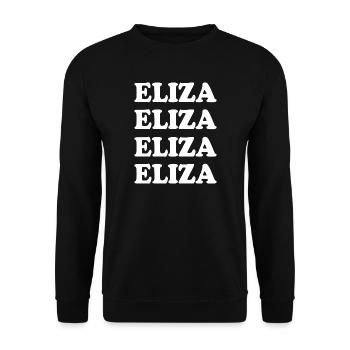 Cadeau pour Eliza - Sweat-shirt Unisexe - noir - Devant - Alina (178cm) & Michal (187cm)