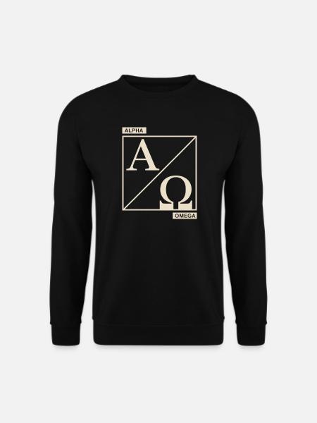 Symbole chrétien Alpha Omega de la foi - Sweat-shirt Unisexe - noir