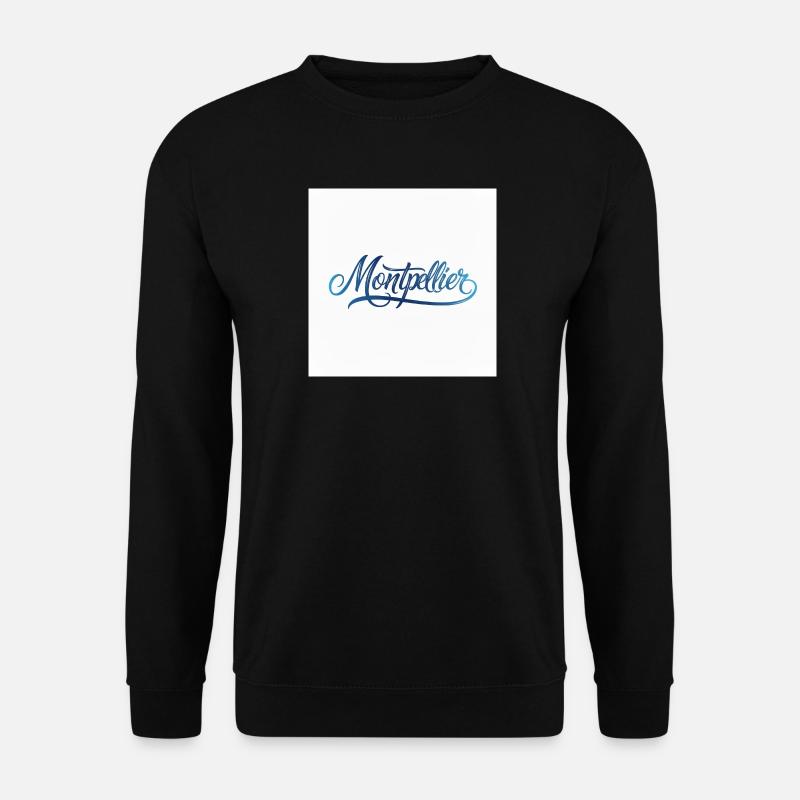 Montpellier Handlettering Design - Unisex Pullover - Schwarz