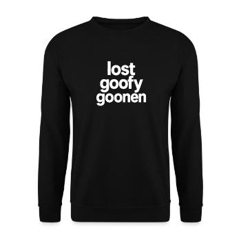 lost_goofy_goonen_w - Unisex Sweatshirt - black - Front - Alina (178cm) & Michal (187cm)