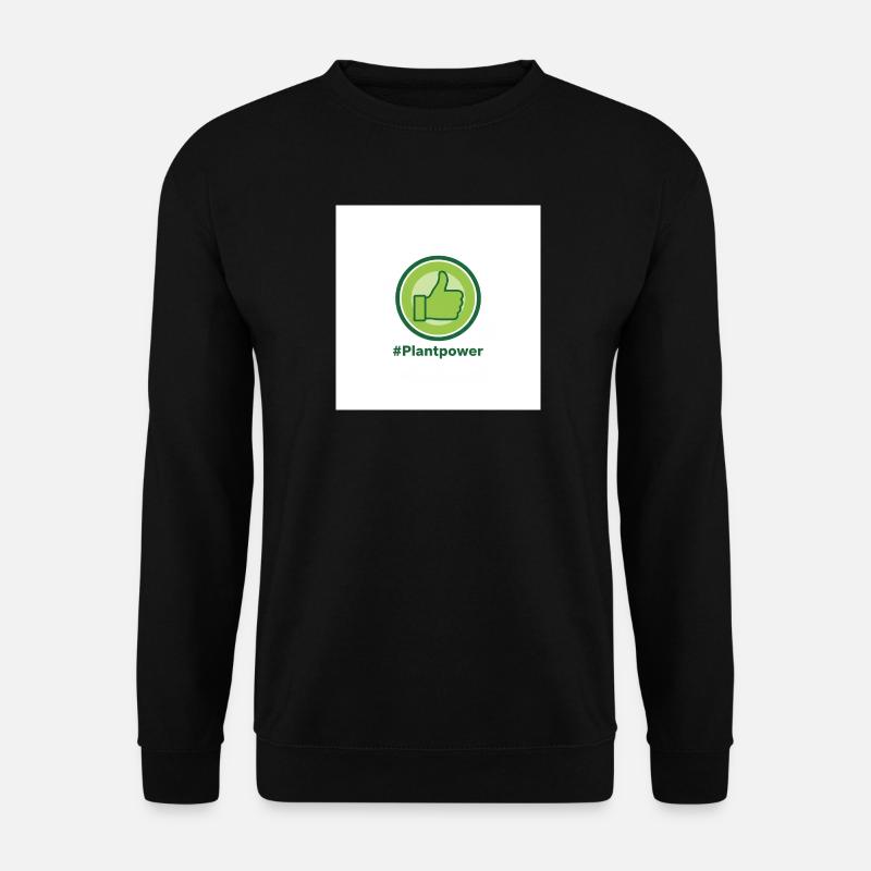Plantpower Grünes Daumen-Logo - Unisex Pullover - Schwarz