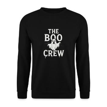 Halloween Ghost Design - Unisex Sweatshirt - black - Front - Alina (178cm) & Michal (187cm)