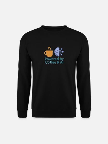 Kaffee KI Kraftdesign - Unisex Pullover - Schwarz
