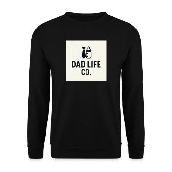 Dad Life Co Büro Flaschen - Unisex Pullover - Schwarz - Vorne - Alina (178cm) & Michal (187cm)