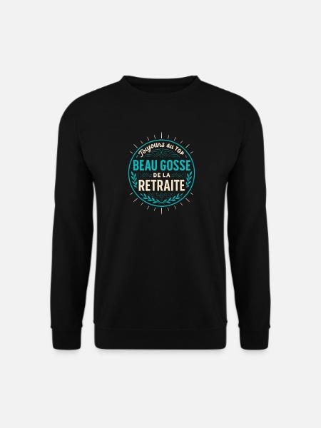 Beau Gosse Retraite - Badge Vintage - Sweat-shirt Unisexe - noir