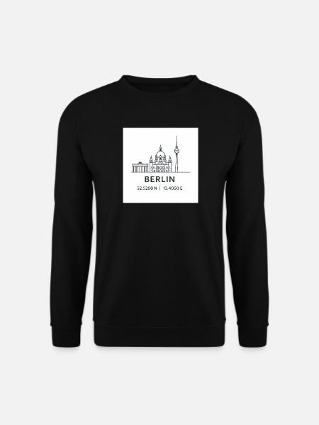 Berlin Line Art Silhouette Landmark - Unisex Sweatshirt - black