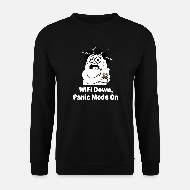 WiFi Failure Panic Mode - Unisex Sweatshirt - black