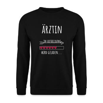 Medical Student Profession Education Doctor - Unisex Sweatshirt - black - Front - Alina (178cm) & Michal (187cm)