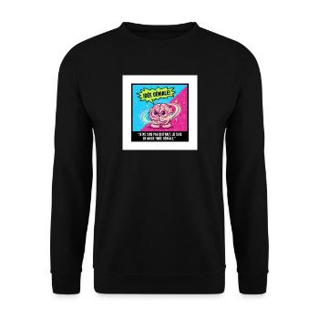 Geniale Idee Brain Pop - Unisex Pullover - Schwarz - Vorne - Alina (178cm) & Michal (187cm)