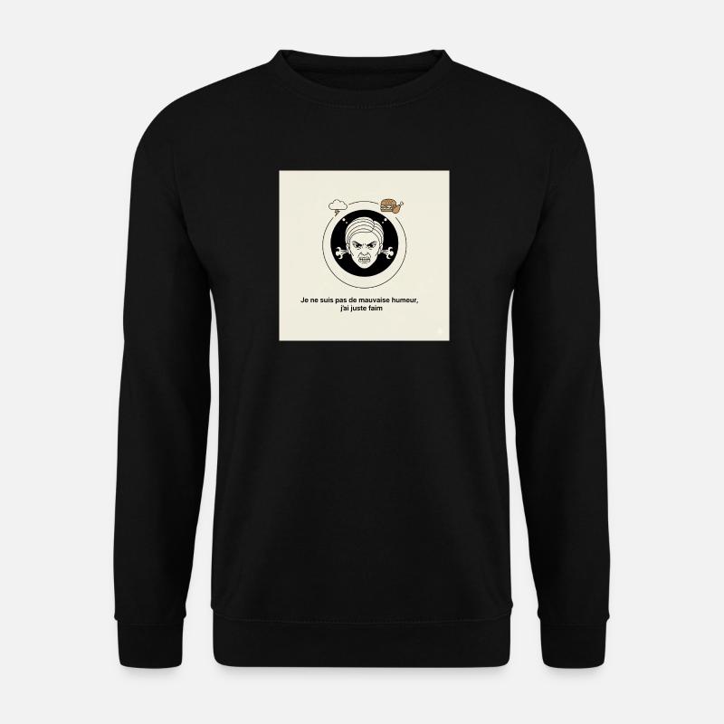 Furious Hunger: Angry Face und Snack - Unisex Pullover - Schwarz