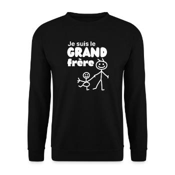 I'm The Big Brother Future Brother Funny Gift - Unisex Sweatshirt - black - Front - Alina (178cm) & Michal (187cm)