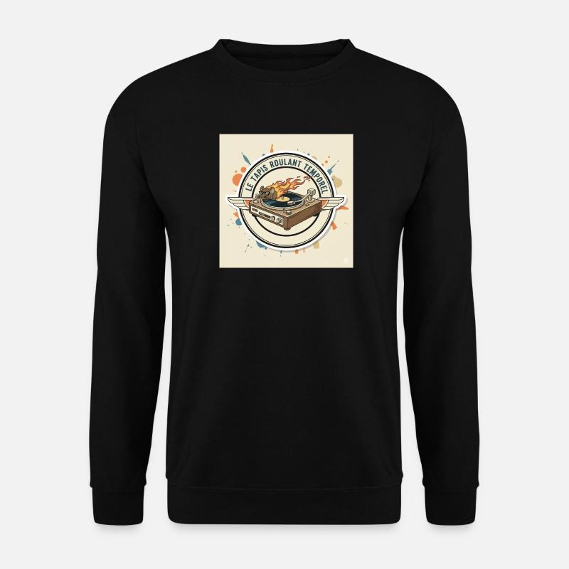 Die Zeit-Tretmühle: Hamster-DJ - Unisex Pullover - Schwarz