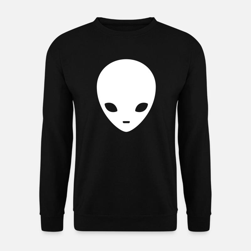 Cosmic Alien Silhouette Minimal - Unisex Sweatshirt - black