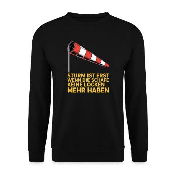 Texte de tempête avec un manteau à pare-vent - Sweat-shirt Unisexe - noir - Devant - Alina (178cm) & Michal (187cm)