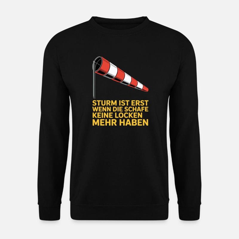 Storm text with windsock - Unisex Sweatshirt - black