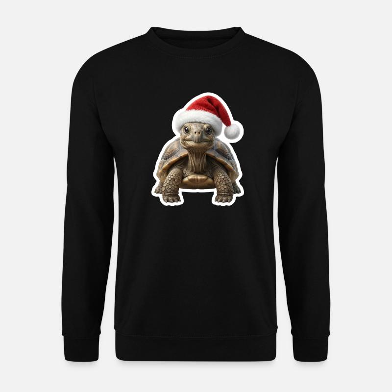 Gemuetliche Schildkroete feiert langsam - Unisex Pullover - Schwarz