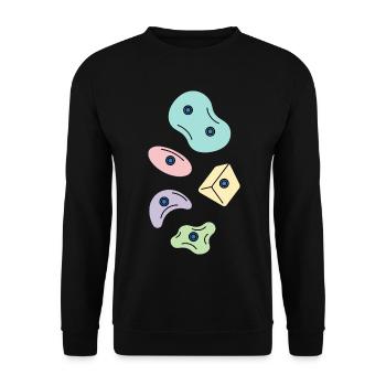 Escalade colorée avec un design de bloc - Sweat-shirt Unisexe - noir - Devant - Alina (178cm) & Michal (187cm)