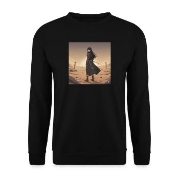 Dune Warrior — Black Armor - Unisex Sweatshirt - black - Front - Alina (178cm) & Michal (187cm)