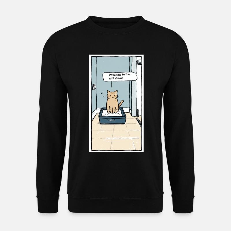 Litter Box Shitshow Humor - Unisex Sweatshirt - black