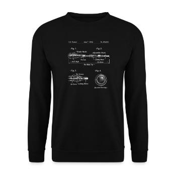 Patent-Bauplan für Vintage-Schraubenzieher - Unisex Pullover - Schwarz - Vorne - Alina (178cm) & Michal (187cm)