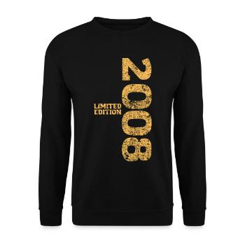Limited Edition 2008 18. Geburtstag Geschenk - Unisex Pullover - Schwarz - Vorne - Alina (178cm) & Michal (187cm)