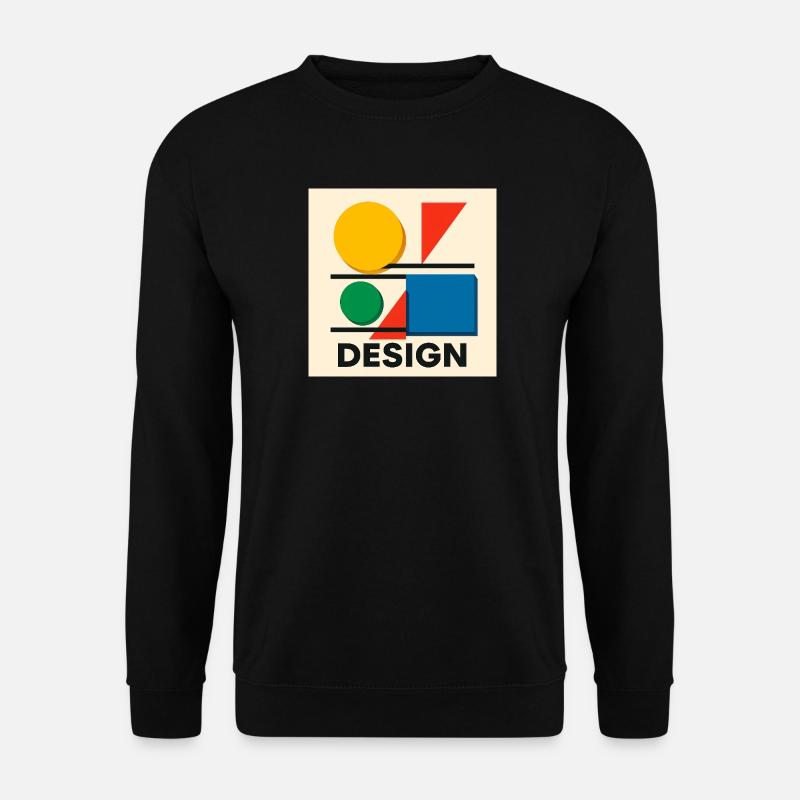 Geometrie Bauhaus Farbige Komposition - Unisex Pullover - Schwarz