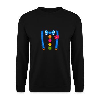 Carnaval du déguisement de clown drôle - Sweat-shirt Unisexe - noir - Devant - Alina (178cm) & Michal (187cm)