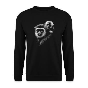 Gibon - Sweat-shirt Unisexe - noir - Devant - Alina (178cm) & Michal (187cm)