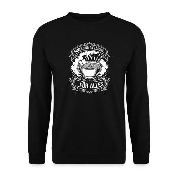 Ramen is the solution - Unisex Sweatshirt - black - Front - Alina (178cm) & Michal (187cm)