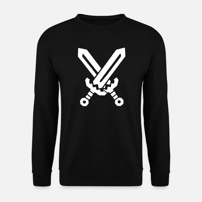 Pixel Schwerter 8-Bit RPG - Unisex Pullover - Schwarz