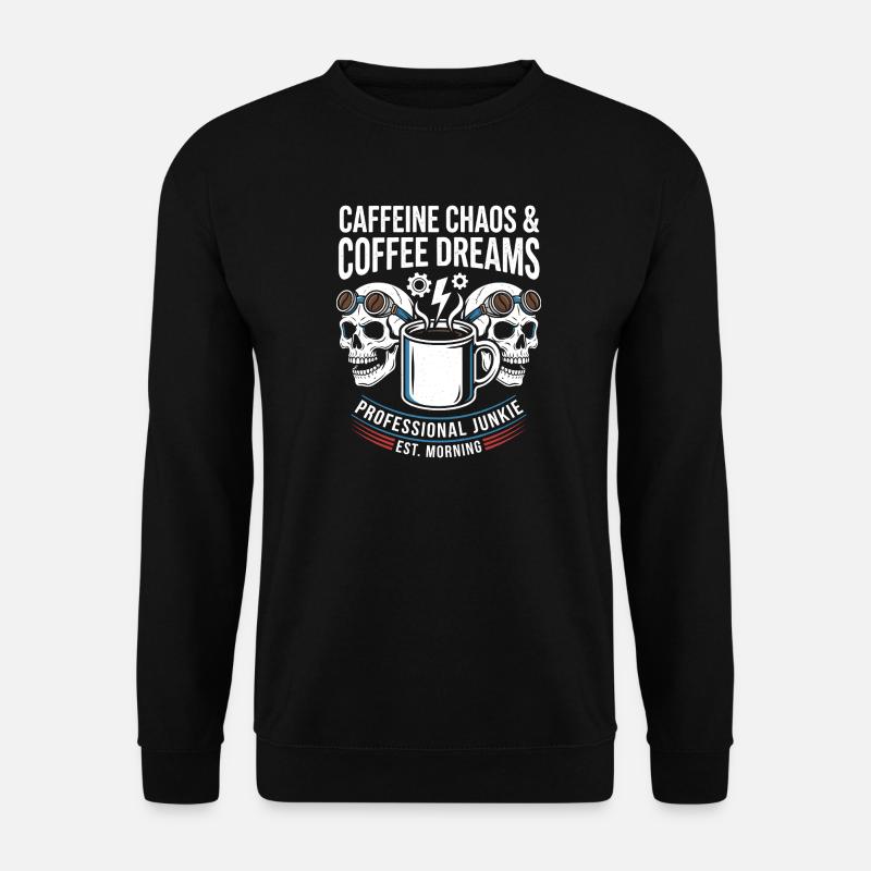 Caffè Caos Teschi Design Mattino per i Tossici - Felpa unisex - nero