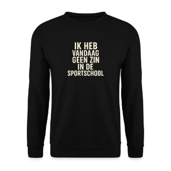 Je n’ai pas envie d’aller à la salle aujourd’hui - Sweat-shirt Unisexe - noir - Devant - Alina (178cm) & Michal (187cm)